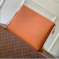 Super Quality Louis Vuitton Duo Pouch Cowhide Handbag M25943 Brown
