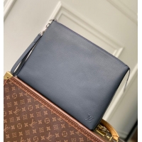 Top Grade Louis Vuitton Duo Pouch Cowhide Handbag M25943 Dark Blue