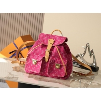 Top Design Louis Vuitton Denim Canvas Flip-top Backpack M95056 Pink