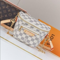 Spot Bulk Louis Vuitton Damier Azur Canvas Checkered Metal Chain Handbag M00130