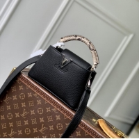 Latest Style Louis Vuitton Capucines Taurillon Cow Leather Mini Handbag N85513 Black 2026