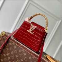 Top Design Louis Vuitton Capucines Metal Rhinestone Cowhide Mini Handbag M14177 2026