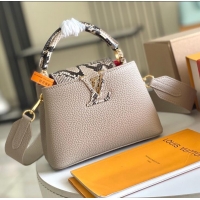 Well Crafted Louis Vuitton Capucines BB Imported Cowhide Handbag M80741 Beige 2026