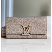 New Cheap Louis Vuitton Capucines Wallet In Grained Leather M61471 Beige 2026