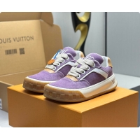 Trendy Design Louis Vuitton LV Tilted Sneaker Lilac Suede calf leather 6070907