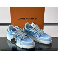 Best Grade Louis Vuitton LV Trainer Sneaker Blue Monogram-printed canvas 6070908