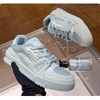 Discount Louis Vuitton LV Trainer Sneaker Blue Mix of materials 6070908