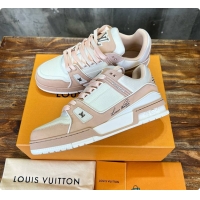 Luxurious Louis Vuitton LV Trainers 1ACWAY Pink