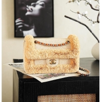 Pretty Style Chanel Coco Beach Flap Bag Braided Raffia & Gold-Tone Metal AS1265 Beige 2026