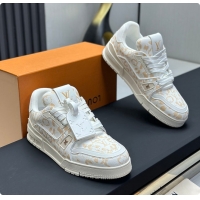 Low Cost Louis Vuitton LV Trainer Sneaker Beige 60701008