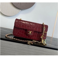 Market Sells Chanel Metiers D'Art Flap Bag & Gold-Tone Metal AS5313 Burgundy Croc Embossed 2026