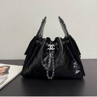 Buy Discount Chanel 25 Small Handbag Calfskin & Silver-Tone Metal AS5293 Black 2026