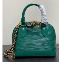 Good Product Louis Vuitton Alma Mini LV&I Chain Water Ripple Shell Bag M14339 Green 2026