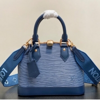 Promotional Louis Vuitton Epi Leather Alma BB Water Ripple Shell Pack Bag M40302 Denim Blue