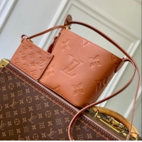 Grade Design Louis Vuitton Monogram Empreinte Leather All In BB Bag M13045 Brown
