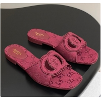 Unique Style Gucci Women's Interlocking G Slide Sandal Rosso Ancora 60701401