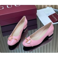 Duplicate Gucci Women's Ballet Flat with Half Horsebit in Fuchsia Patent leather 60701408