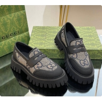Top Design Gucci Canvas Loafer Blue 60701502
