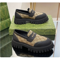 Buy Luxury Gucci Canvas Loafer Brown 60701502