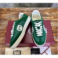 Unique Style Gucci Interlocking GG Sneakers Green Suede 60701508