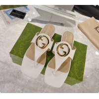 Cheapest Gucci White Blondie Thong Sandals 60701509