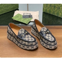 Low Cost Gucci Horsebit Platform Loafer Beige & Black 60701512