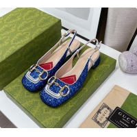 Popular Style Gucci Lovelight Crystal Pumps - Blue 60701703