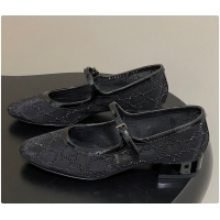 Pretty Style Gucci Women's GG Crystal Ballet Flat Black 60702004