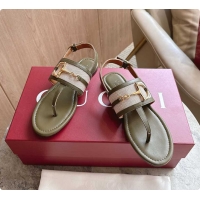 Sophisticated Gucci Horsebit Thong Sandal Green 60702006