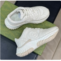 Luxury Discount Gucci Ripple Trainer in White 60702018