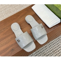 Discount Gucci Sandals Slide Gray 0702104