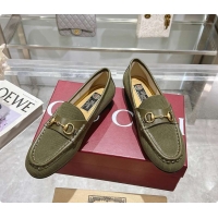 Popular Style Gucci Horsebit Loafer Green 60702105