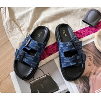 Grade Celine Denim Blue Flat Sandals 0702111
