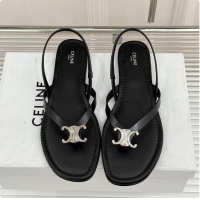 Purchase Celine Biki Sandal In Calfskin Black 0702118