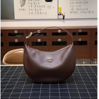 Discount Chanel Hobo Handbag Grained Calfskin & Gold-Tone Metal CH59913 Brown Fall Winter 2026 Pre-Collection