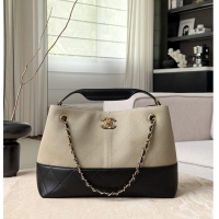 Top Quality Chanel Small Tote Canvas Calfskin With Lambskin & Gold-Tone Metal CH59913 Gray/Black 2026