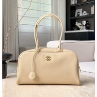 Buy Cheap Chanel Large Bowling Bag Lambskin & Gold-Tone Metal CH59914 Light Beige Spring Summer 2026