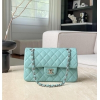 Luxury Cheap Chanel Classic Handbag Quilted Lambskin & Silver-Tone Metal CH5916 Light Turquoise 2026