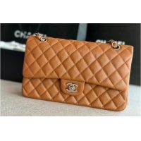 Best Quality Chanel Classic 11.12 Handbag Grained Calfskin & Silver-Tone Metal AS6286 Camel 2026