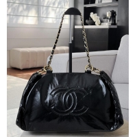 Top Grade Chanel Vinyl Rock And Chain Bowler Bag CH59909 Black 2026