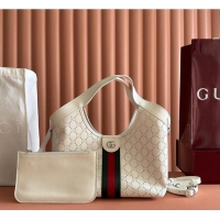 Top Grade Gucci Giglio Small Tote Bag GG leather G853966 White