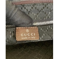 Top Grade Gucci Lady Lunetta small shoulder bag GG canvas 637010 dark brown