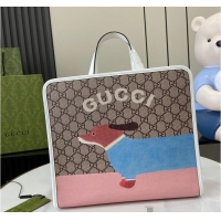 New Design Gucci Children's GG Tote Bag with Dachshund Motif G853972