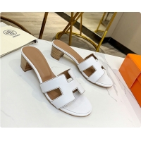 Classic Hot Hermes White Blanc Oasis Sandal 60702304