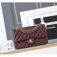 Buy Fashionable Chanel Quilted Caviar Medium Classic Double Flap Bag Gold Hardware A01112 Burgundy