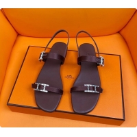 Top Grade Hermes Sandals Brown 60702311