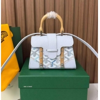 Discount Goyard Goyardine Canvas Saigon Structure Nano Palladium Hardware 8006 Multicolored Polar Blue