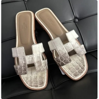 Good Quality Hermes Oran Crocodile Sandals 60702402