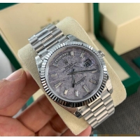 Best Price Rolex Day-Date 40mm Platinum Meteorite Dial and President bracelet R1261