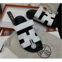Shop Duplicate Hermes Chypre sandal Blanc 60702405